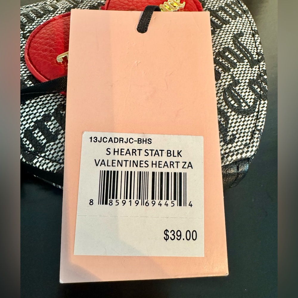 Juicy Couture Heart Logo Crossbody Bag in Black and Red - Picture 5 of 5
